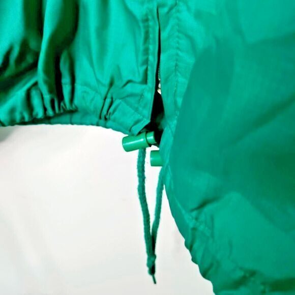 Dash Sport Adult XL Green Full Zip Waterproof Windbreaker Pockets Golf Beach Y2K - Picture 3 of 5
